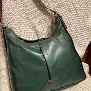 HOBO Green Leather Hobo Bag